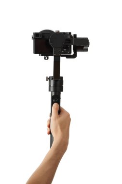 3-eksenli gimbals ve aynasızlar kamera ile görüntü sabitleme sistemi