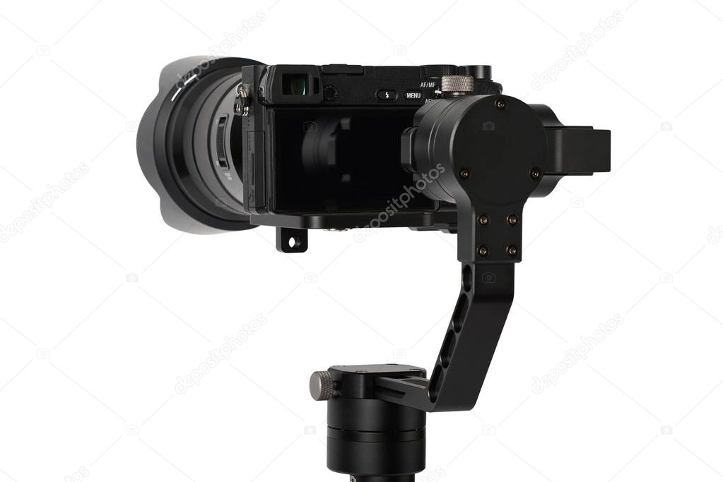 Stabilization System with 3-axis gimbals & Mirrorless Camera