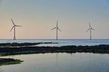 Sinchang yel değirmeni Coast deniz manzarası