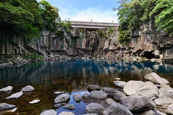 Cheonjeyeon first waterfall — Stock Photo, Image