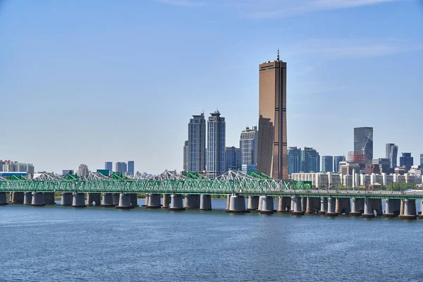 Landschaft des han-Flusses in seoul — Stockfoto