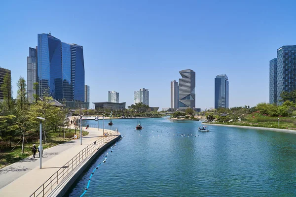 Stadtbild von songdo ibd — Stockfoto