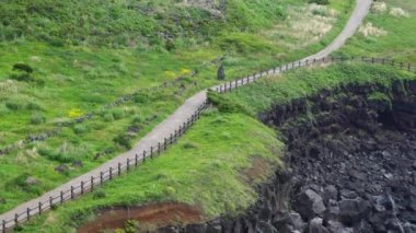 Seopjikoji cape Jeju Adası, Kore, iz