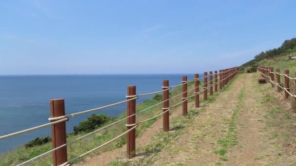 Olle szlak nr.19 w szczyt Hamdeok Seoubong — Wideo stockowe