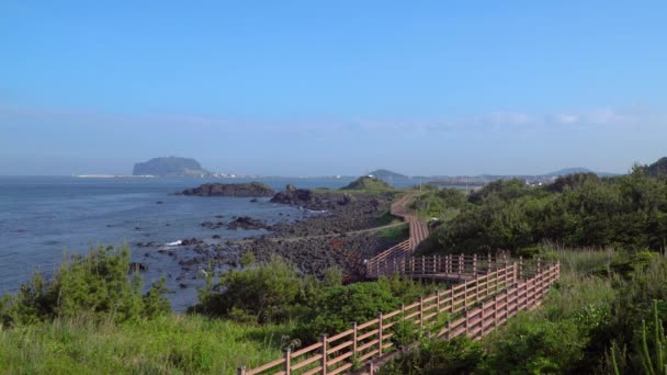 Ruta de la costa de Jongdalri — Vídeo de stock