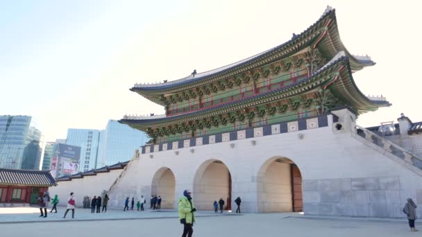 Puerta de Gwanghwamun — Vídeo de stock