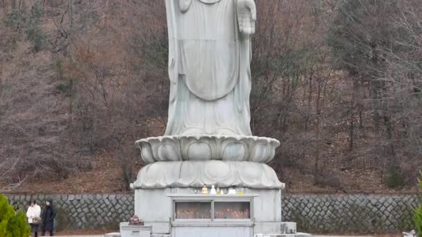Estatua de Buda en Bogwangsa — Vídeo de stock