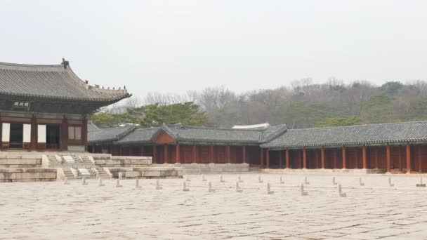 Myeongjeongjeon, główna sala Changgyeonggung. — Wideo stockowe