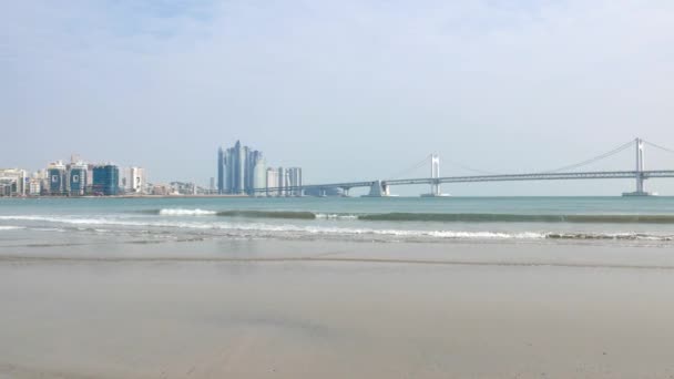 Gwangan Beach w Busan — Wideo stockowe