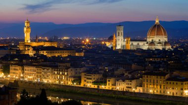 Piazzale Michelangelo, Floransa, Toskana, İtalya Floransa'dan görünümünü