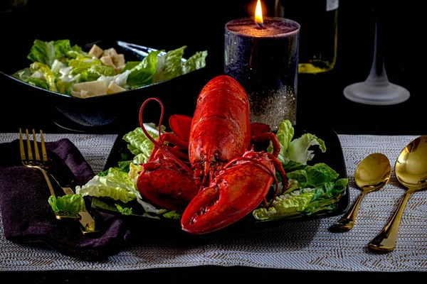 Noel için özel ıstakoz akşam yemeği fotoğrafı.