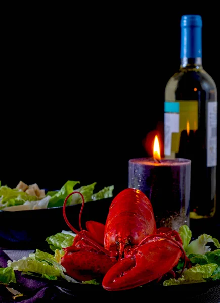 Noel için özel ıstakoz akşam yemeği fotoğrafı.