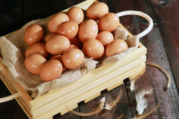 farm fresh eggs isolated on a white background.