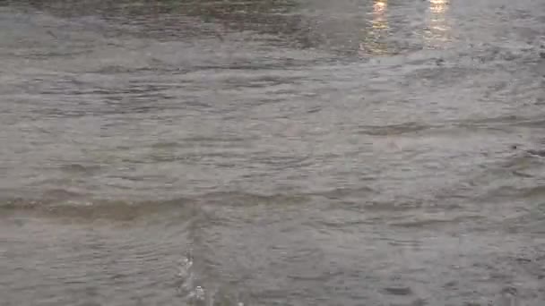 Паводковая Вода Наводнение — стоковое видео