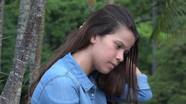 Triste Adolescente Chica Deprimido Persona — Foto de Stock