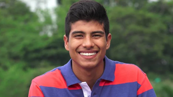 Hispanic Teen Boy Laughing — Stock Photo, Image