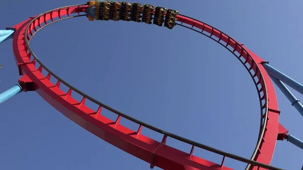 Kolejki Górskie Thrill Rides — Zdjęcie stockowe