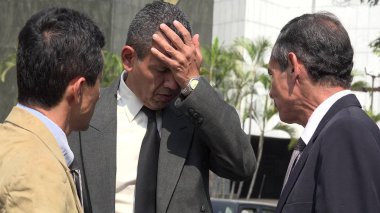 Stres veya kaygı ile iş adamı