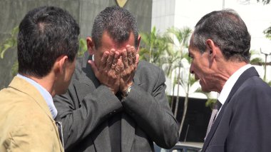 Stres veya kaygı ile işadamı