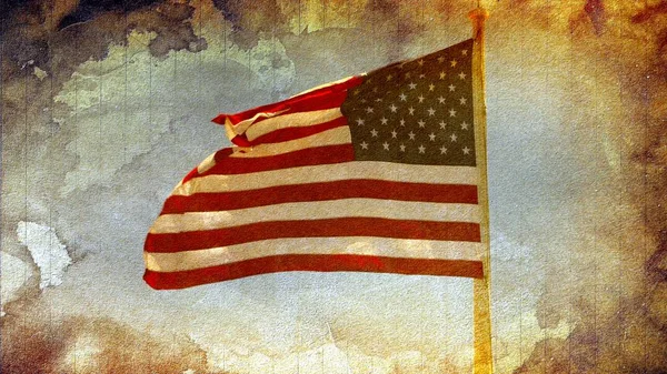 米国の旗のイラスト — ストック写真