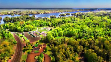 Orman ve karayolu çizim