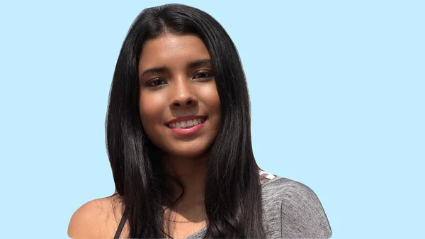 Menina Bonita Sorrindo Menina Isolada — Fotografia de Stock