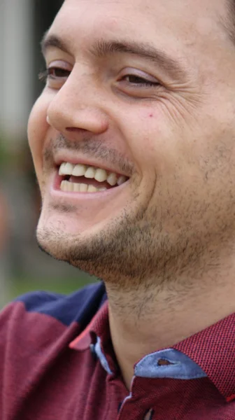 Cara de homem feliz — Fotografia de Stock