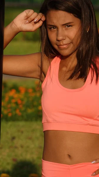 Menina Adolescente Fitness — Fotografia de Stock