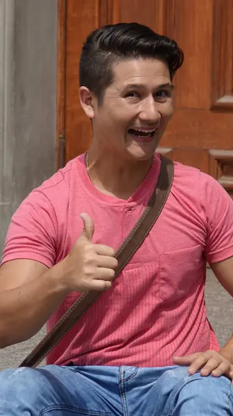 Thumbs Up Happy Man — Stock Photo, Image