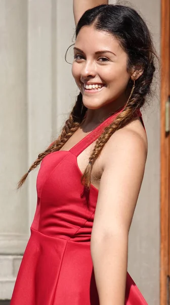 Teen Girl Braided Hair — Stock Photo, Image