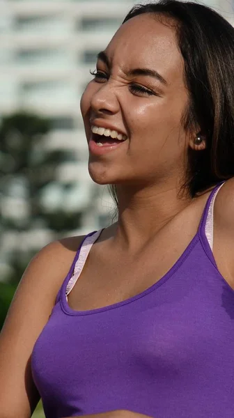 Excited Hispanic Teenage Girl — Stock Photo, Image