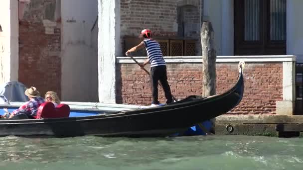 Góndola Turística Venecia Italia — Vídeo de stock