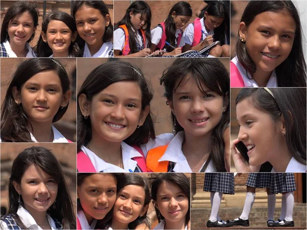 Genç kız öğrenci kolaj