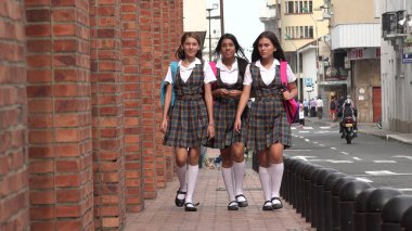 Kız öğrenci ve arkadaşları