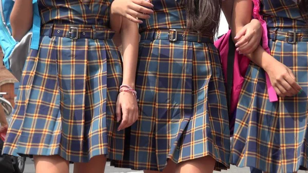 Female Students Wearing School Uniforms