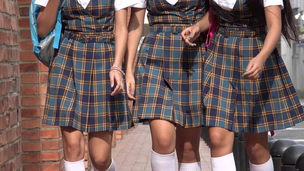 Uniformes escolares de estudiante mujer —  Fotos de Stock