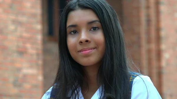 Happy Hispanic Teen Girl — Stock Photo, Image