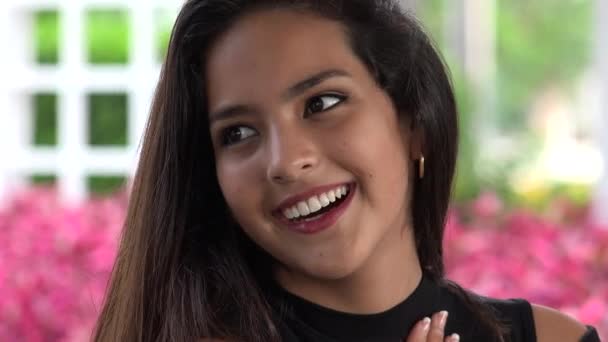 Hispanic Female Teenager In Love — Stock Video
