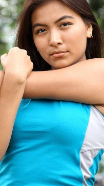 Güzel kız genç germe