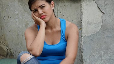 Çeşitli genç kız ve depresyon