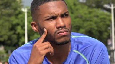 Karışık siyah erkek atlet