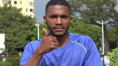 Başarılı siyah erkek atlet