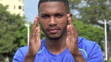 Siyah erkek atlet büyük orta ve küçük