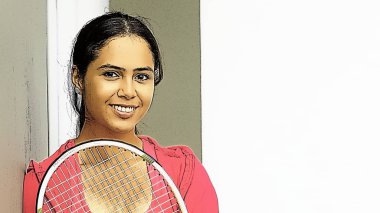 İspanyol mutlu tenis oyuncusu