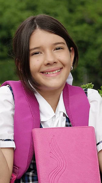 Minority Girl Student Smiling