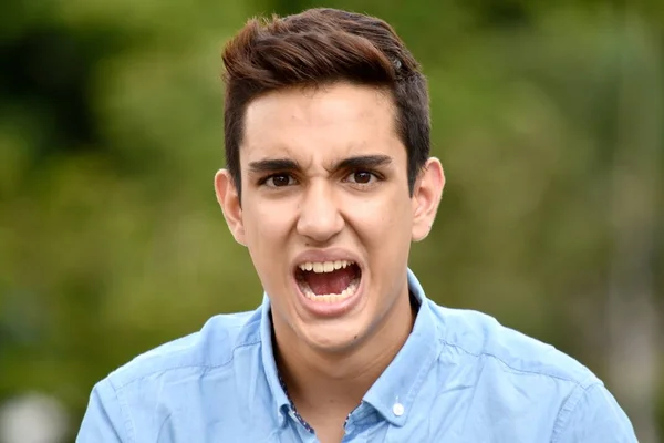 Upset Hispanic Teen Male — Stock Photo, Image