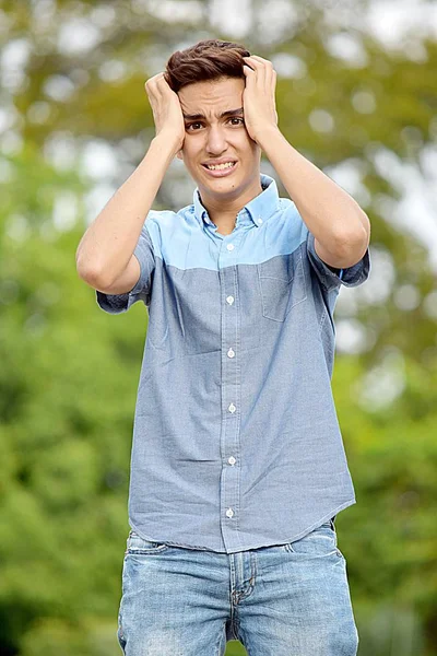 Stressad pojke tonåring — Stockfoto