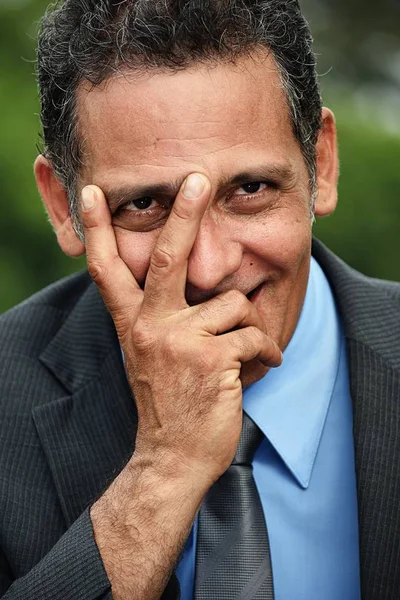 Handsome Business Man Portrait Wearing Suit And Tie