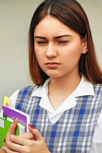 Boldogtalan diáklány — Stock Fotó