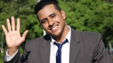 İspanyol iş adamı ve güle güle